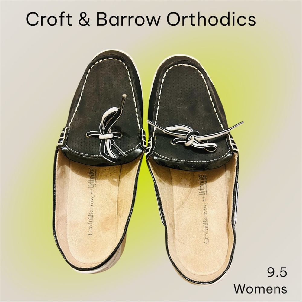 Croft & Barrow Women's Black Moccasins Ortholike size 9.5 - Picture 1 of 7